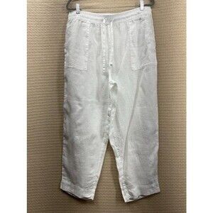 NWOT Sigrid Olsen Linen Boho Vacation Beach Pull On Wide Leg Pants Women Size XL